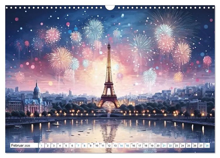 Produktbild: Eiffelturm: Kreativ anders (Wandkalender 2026 DIN A3 quer), CALVENDO Monatskalender