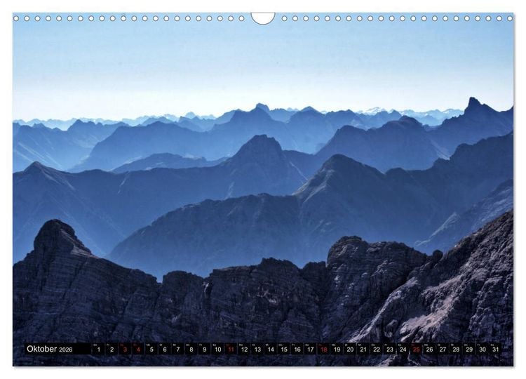 Produktbild: Allg&auml;uer Bergblicke - Frei f&uuml;hlen, frei denken, loslassen... (Wandkalender 2026 DIN A3 quer), CALVENDO Monatskalender