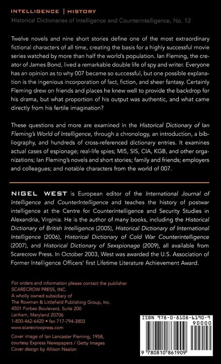 Produktbild: Historical Dictionary of Ian Fleming's World of Intelligence