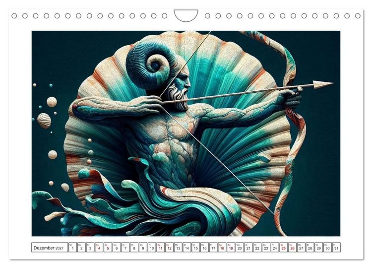 Produktbild: Tierkreisfl&uuml;stern &ndash; Ein Jahr in kosmischen Farben (Wandkalender 2027 DIN A4 quer), CALVENDO Monatskalender