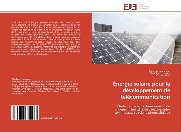Produktbild: &Eacute;nergie solaire pour le d&eacute;veloppement de t&eacute;l&eacute;communication