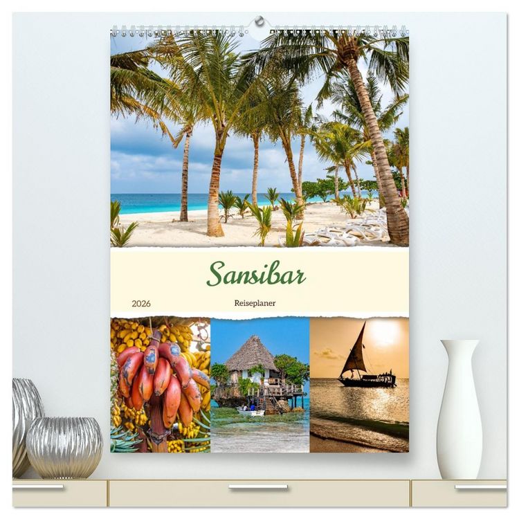 Produktbild: Sansibar - Reiseplaner (hochwertiger Premium Wandkalender 2026 DIN A2 hoch), Kunstdruck in Hochglanz