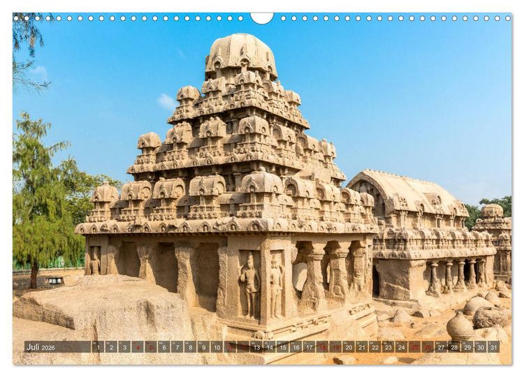 Produktbild: Indien - Mahabalipuram (Wandkalender 2026 DIN A3 quer), CALVENDO Monatskalender