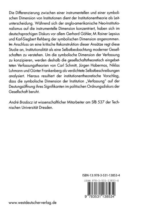 Produktbild: Die symbolische Dimension der Verfassung