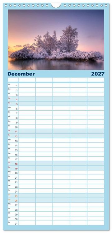 Produktbild: Familienplaner 2027 - Bodensee Weitblicke mit 5 Spalten (Wandkalender, 21 x 45 cm) CALVENDO
