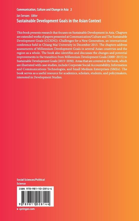 Produktbild: Sustainable Development Goals in the Asian Context