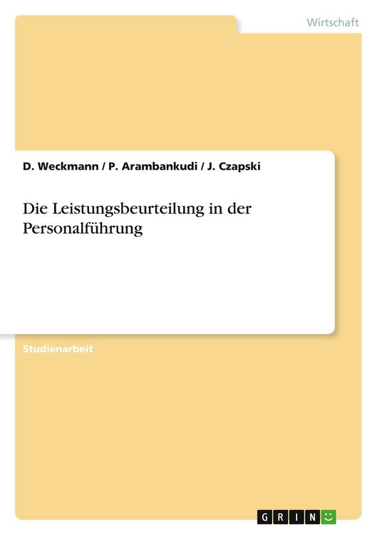 Produktbild: Die Leistungsbeurteilung in der Personalf&uuml;hrung