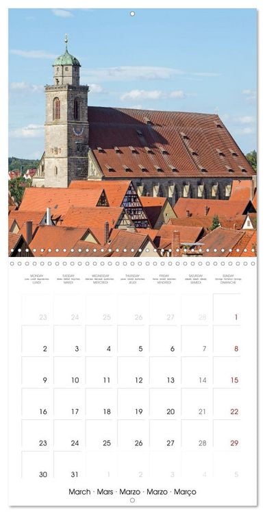 Produktbild: Dinkelsbuehl - Medieval Town in Germany (Wall Calendar 2026 12 &times; 12 Inch) CALVENDO 12 Month Wall Calendar
