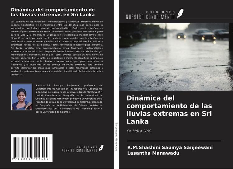 Produktbild: Din&aacute;mica del comportamiento de las lluvias extremas en Sri Lanka