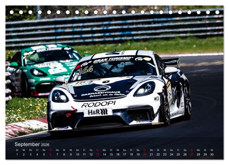Produktbild: Motorsportkunst aus Weissach (Tischkalender 2026 DIN A5 quer), CALVENDO Monatskalender