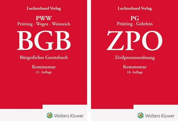 Produktbild: Bundle BGB Kommentar 21. Auflage und ZPO Kommentar 18. Auflage