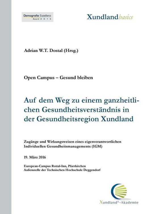 Produktbild: Auf dem Weg zu einem ganzheitlichen Gesundheitsverst&auml;ndnis in der Gesundheitsregion Xundland