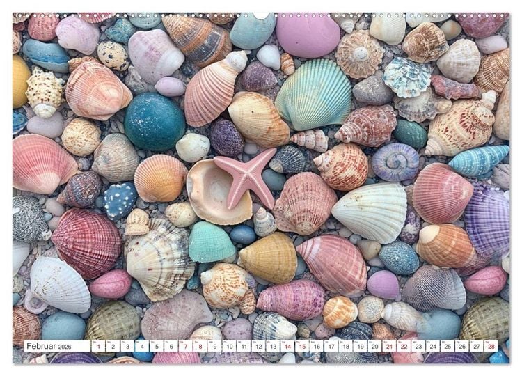 Produktbild: Sandgefl&uuml;ster und Muschelzauber (Wandkalender 2026 DIN A2 quer), CALVENDO Monatskalender