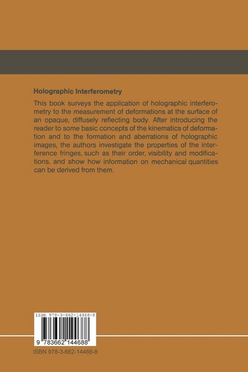 Produktbild: Holographic Interferometry