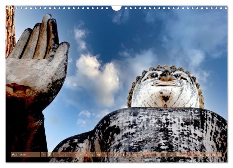 Produktbild: Buddha - Die Kraft des L&auml;chelns (Ralf Kretschmer) (Wandkalender 2026 DIN A3 quer), CALVENDO Monatskalender