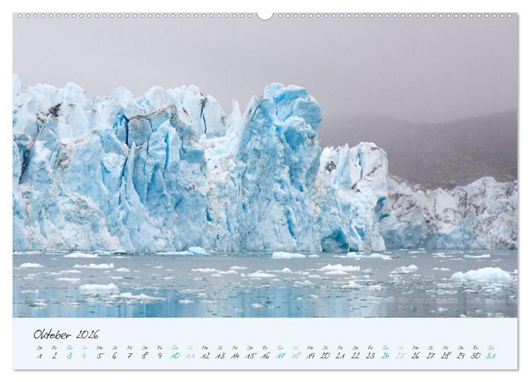 Produktbild: Faszination Eis - In den Fjorden Ostgr&ouml;nlands (hochwertiger Premium Wandkalender 2026 DIN A2 quer), Kunstdruck in Hochglanz