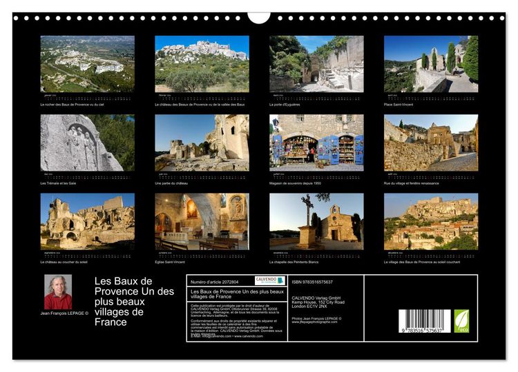 Produktbild: Les Baux de Provence Un des plus beaux villages de France (Calendrier mural 2026 DIN A3 vertical), CALVENDO calendrier mensuel