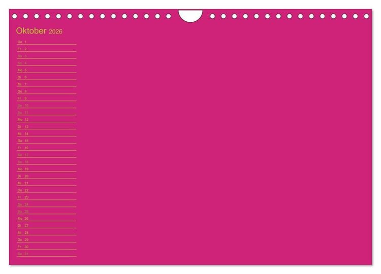 Produktbild: Bastel-Geburtstagskalender pink / Geburtstagskalender (Wandkalender 2026 DIN A4 quer), CALVENDO Monatskalender