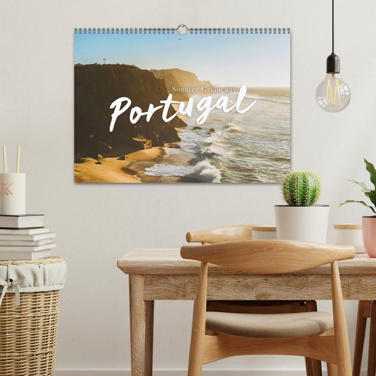 Produktbild: Sonnige Gr&uuml;&szlig;e aus Portugal (Wandkalender 2026 DIN A3 quer), CALVENDO Monatskalender