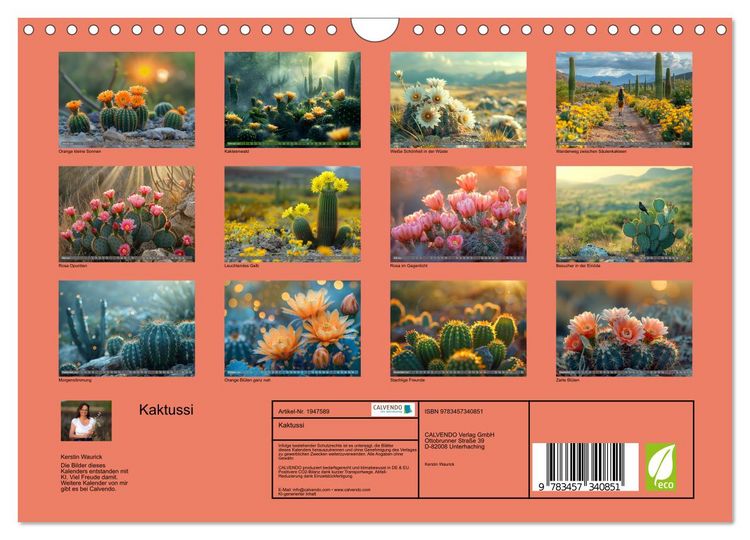 Produktbild: Kaktussi (Wandkalender 2026 DIN A4 quer), CALVENDO Monatskalender
