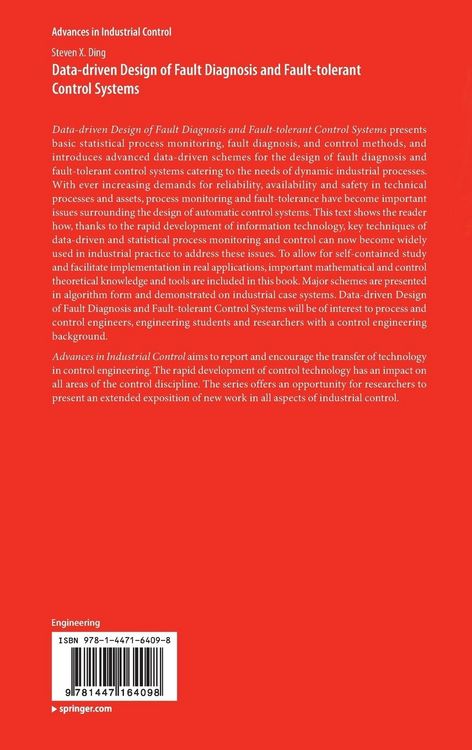 Produktbild: Data-driven Design of Fault Diagnosis and Fault-tolerant Control Systems