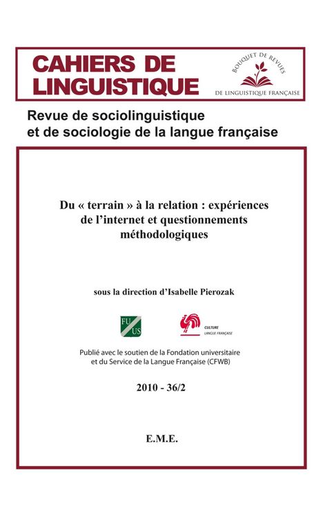 Produktbild: Du "terrain" &agrave; la relation : exp&eacute;riences de l'internet et questionnements m&eacute;thodologiques