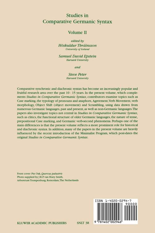 Produktbild: Studies in Comparative Germanic Syntax