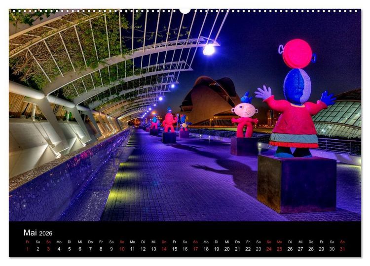 Produktbild: Moderne Architektur in Valencia (Wandkalender 2026 DIN A2 quer), CALVENDO Monatskalender