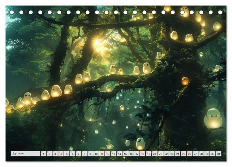 Produktbild: Begegnungen im Anime Zauberland (Tischkalender 2026 DIN A5 quer), CALVENDO Monatskalender