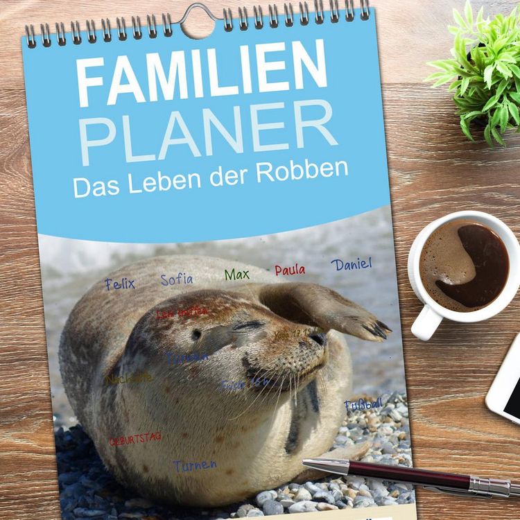 Produktbild: Familienplaner 2026 - Das Leben der Robben mit 5 Spalten (Wandkalender, 21 x 45 cm) CALVENDO