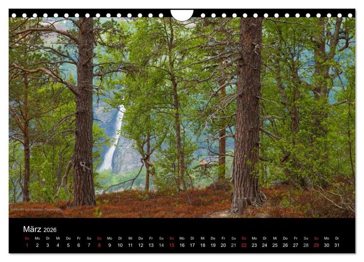Produktbild: Naturwucht Skandinavien (Wandkalender 2026 DIN A4 quer), CALVENDO Monatskalender