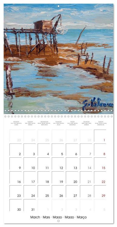 Produktbild: Mer en peinture (Calendrier mural carr&eacute; 2026 30x30 cm) Calendrier double avec une page pour vos prises de notes