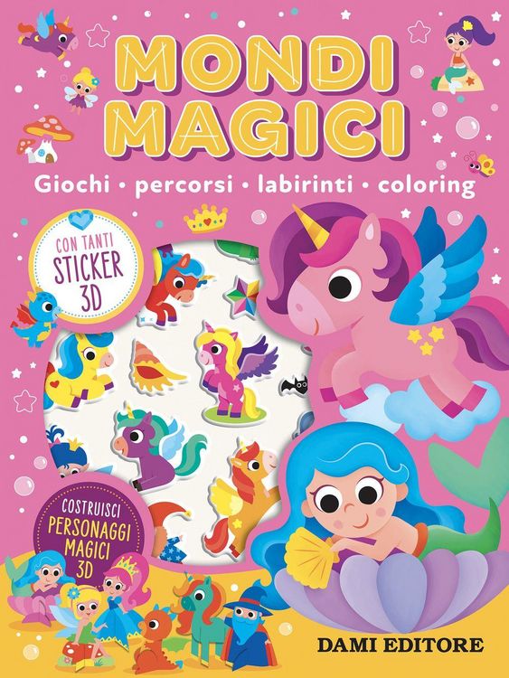 Produktbild: Mondi magici. Giochi, percorsi, labirinti, coloring. Con adesivi