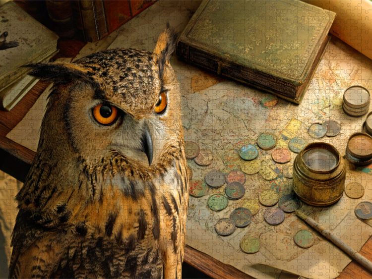 Produktbild: CALVENDO Puzzle Brettspiel Eule | 2000 Teile Lege-Gr&ouml;&szlig;e 90x67cm Foto-Puzzle f&uuml;r gl&uuml;ckliche Stunden