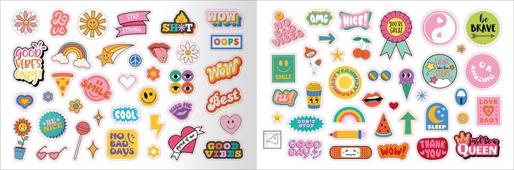Produktbild: myNOTES Papeterie: Stickerheft Oh, happy day!