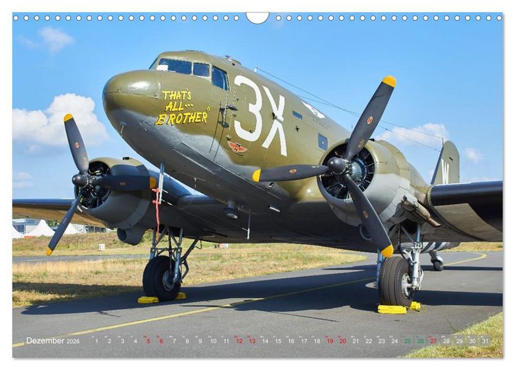 Produktbild: Flugzeuge und Hubschrauber im Portr&auml;t (Wandkalender 2026 DIN A3 quer), CALVENDO Monatskalender