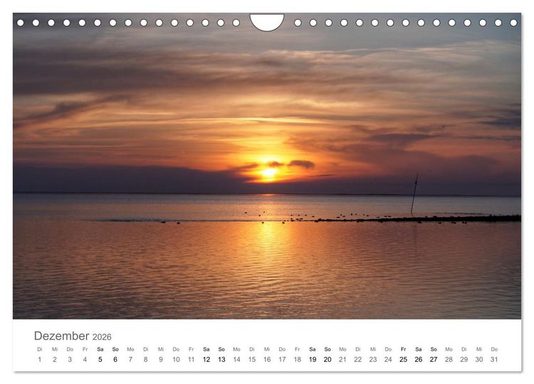 Produktbild: Nordfriesland - wundersch&ouml;ne Westk&uuml;ste (Wandkalender 2026 DIN A4 quer), CALVENDO Monatskalender