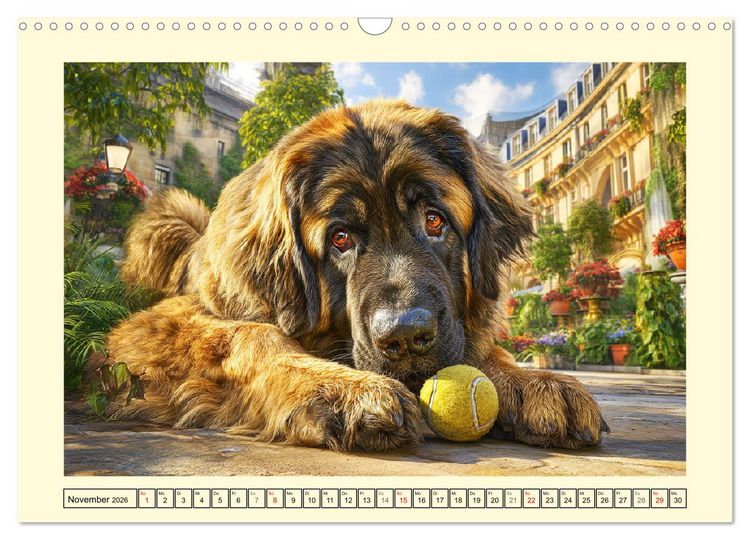 Produktbild: Der Leonberger. Majest&auml;tische L&ouml;wenhunde im Licht der Natur (Wandkalender 2026 DIN A3 quer), CALVENDO Monatskalender