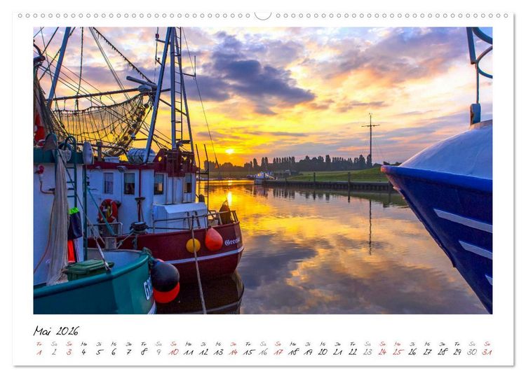 Produktbild: Fischerdorf Greetsiel (hochwertiger Premium Wandkalender 2026 DIN A2 quer), Kunstdruck in Hochglanz