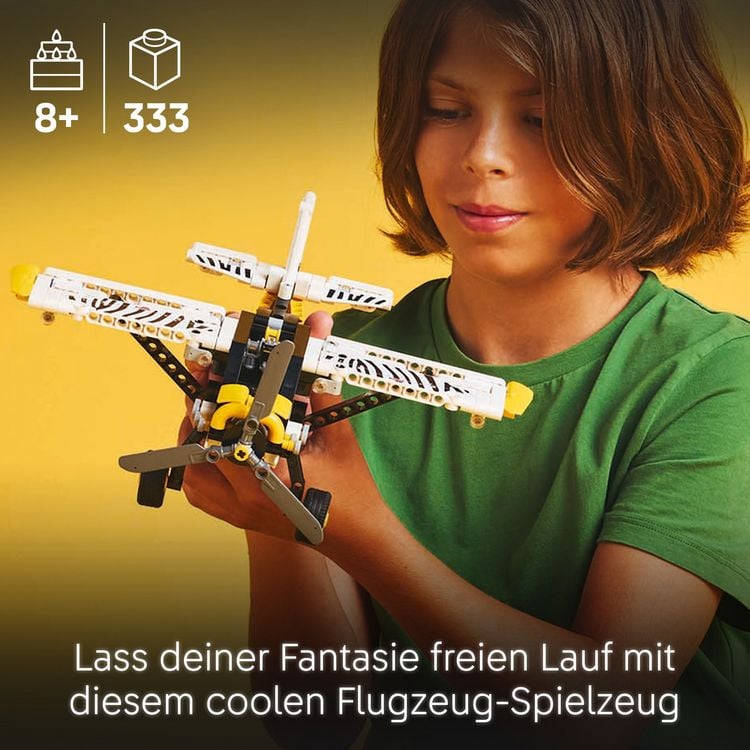 Produktbild: LEGO Technic Propellerflugzeug, Bauset, Modellflugzeug für Kinder 42198