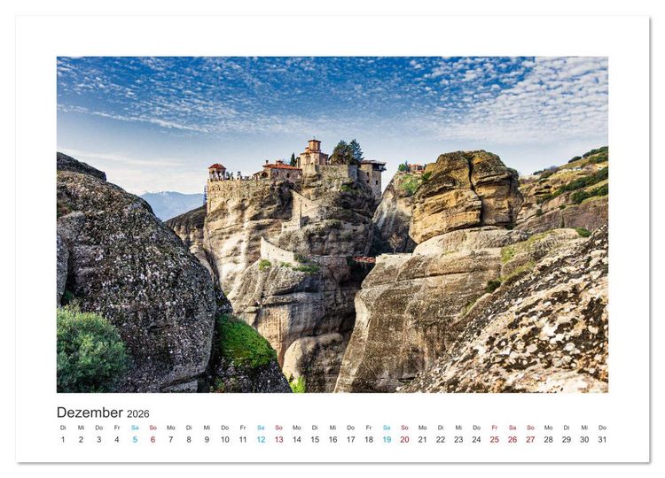 Produktbild: Meteora - Dem Himmel so nah (Wandkalender 2026 DIN A4 quer), CALVENDO Monatskalender