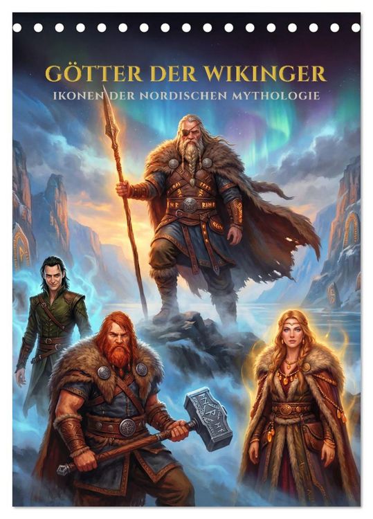 Produktbild: G&ouml;tter der Wikinger &ndash; Ikonen der Nordischen Mythologie (Tischkalender 2027 DIN A5 hoch), CALVENDO Monatskalender
