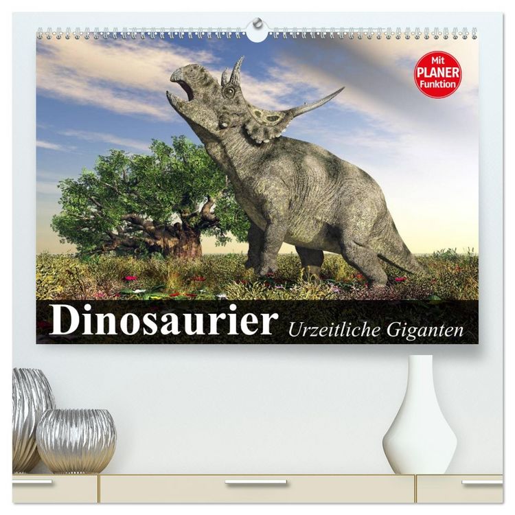 Produktbild: Dinosaurier. Urzeitliche Giganten (hochwertiger Premium Wandkalender 2026 DIN A2 quer), Kunstdruck in Hochglanz