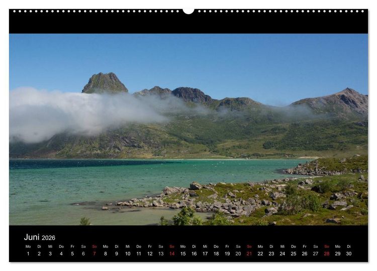 Produktbild: Sommer auf den Lofoten (hochwertiger Premium Wandkalender 2026 DIN A2 quer), Kunstdruck in Hochglanz