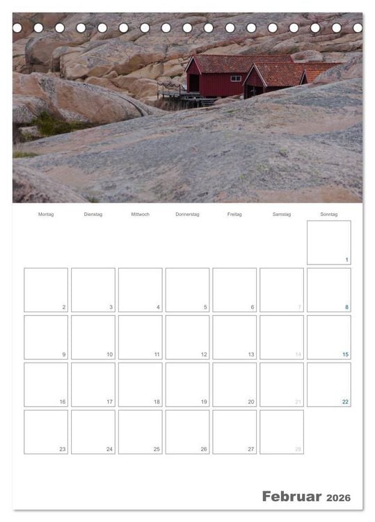 Produktbild: Typisch Schwedisch Bohusl&auml;n (Tischkalender 2026 DIN A5 hoch), CALVENDO Monatskalender