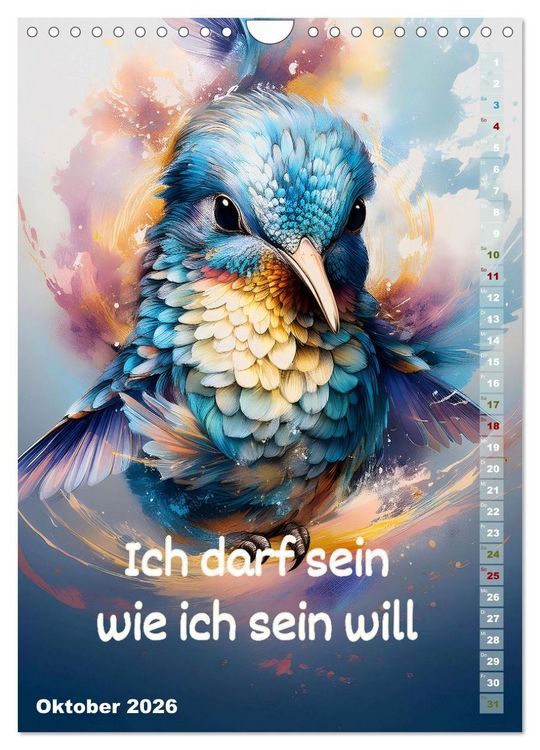 Produktbild: Ich bin stark - Ein tierischer Affirmationskalender (Wandkalender 2026 DIN A4 hoch), CALVENDO Monatskalender