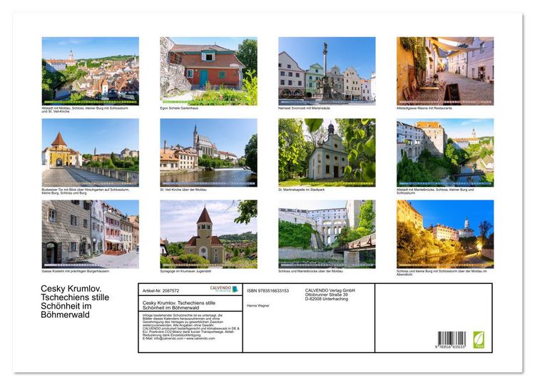 Produktbild: Cesky Krumlov. Tschechiens stille Sch&ouml;nheit im B&ouml;hmerwald (Wandkalender 2026 DIN A2 quer), CALVENDO Monatskalender