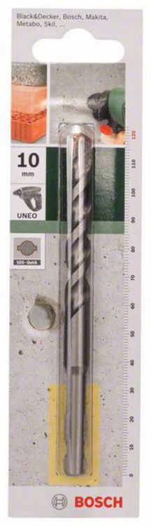 Produktbild: Bosch Accessories 2609256907 Beton-Spiralbohrer 10mm Gesamtl&auml;nge 120mm SDS-Quick 1St.