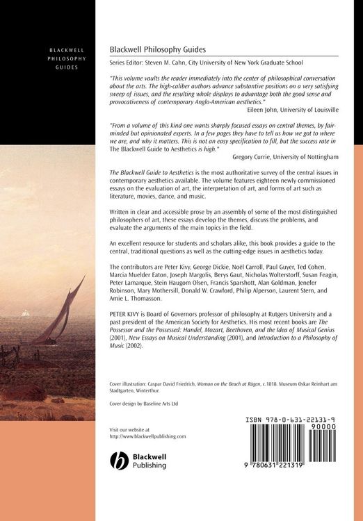 Produktbild: The Blackwell Guide to Aesthetics