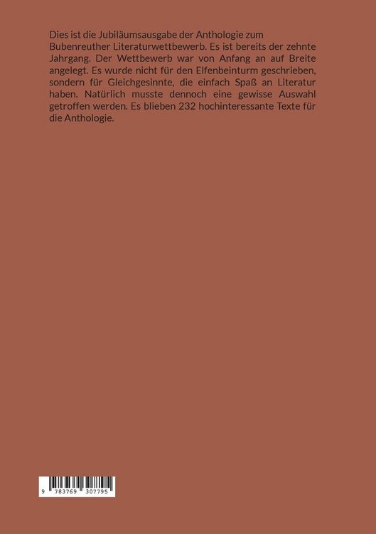 Produktbild: 10. Bubenreuther Literaturwettbewerb 2024